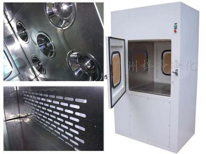 風淋傳遞窗吹淋后的氣流通過高效過濾器，如HEPA過濾器，進一步過濾掉微小的塵埃和微生物。